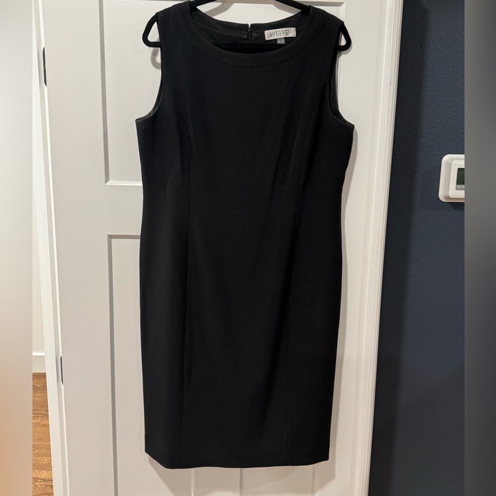 Kasper Classic Black Midi Dress